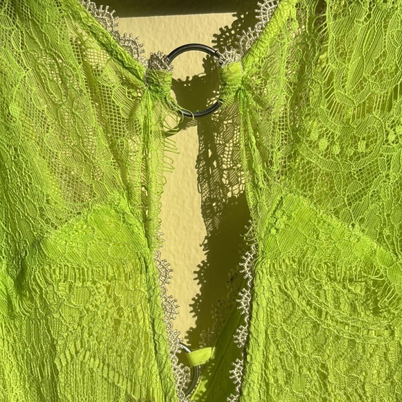 green floral dress lace free people - Picture 7 of 11